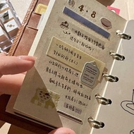 现货 活页设计ins简约咖色牛皮活页本m5手账本韩系复古风便携旅行计划打卡规划活页设计ins简约咖色牛皮活页本m5手账本韩系复古风便携旅行计划打卡规划