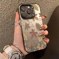 เคสโทรศัพท์ลายใบไม้ร่วง 1 ชิ้น เข้ากันได้กับ Apple Phone 16 Pro Max 15 Pro 14 Plus 13 12 11 X/Xs XS
