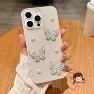New 3D Pearl Butterfly Glitter Phone Case For Realme Narzo 70X 60X 70 60 Pro 50A Prime 30 30A 20 Pro