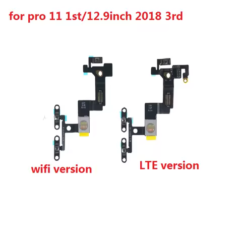 1Pcs Power ON OFF Mute Switch Control Key Volume Button Flex Cable Compatible For IPad Pro 11 1st 12