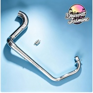 Suzuki Gixxer 155 SF stainless elbow and with resonator