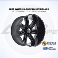 HOSTILE H106 Switch Blade Full Satin Black 20"X10" 6H 139.7 ET-19 CB106.1 SPORTRIMS RIM (1Piece)
