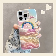 JBR5QA Rainbow Pink Cloud Casing For Oppo A55 A57 A16 Case Find X5 X6 X7 X8 X9 PRO V23 11 10 PRO REN