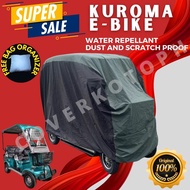 KUROMA EBIKE WITH BACK PASSENGER SEAT COVER HIGH QUALITY WATER REPELLANT AND DUST PROOF BUILT IN BAG