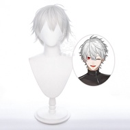 Vtuber Kuzuha Sanya Cos Wig NIJISANJI Cosplay Royal Women Youtuber Girls Long Curly Pigtails Silver 