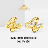 MYDORA Cincin Ombak Rindu Double (5G) l EMAS 916/22K
