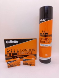 GILLETTE LONDON BRIDGE ยิลเลตต์ ลอนดอน ใบมีดโกน & โฟมโกนหนวด 300 G