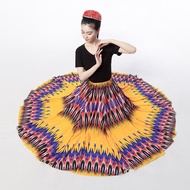 Dance Skirt Half-Length Swing Skirt Female Ethnic Style Square Dance Practice Long Skirt Wei Ethnic 