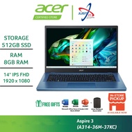 ACER ASPIRE 3 A314-36M-37KC / A314-36M-34XH LAPTOP ( I3-N305 8GD5 512SSD / 14" IPS FHD / WIN11H / WI