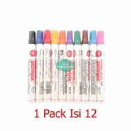 Spidol White Board Snowman Marker BG12 Hitam Merah Biru Whiteboard - 1 Pack Isi 12 Buah