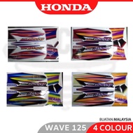 HONDA Wave125 Body Cover Set Coverset Stripe Strike Sticker Wave 125 - Blue Gold Purple Red