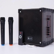 MKC KIMISO Speaker Portable Bluetooth QS-1285H 6.5 X 2 Inch Bass Cassing Kayu