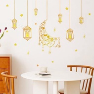 Islamic Muslim wall stickers for Eid al Fitr decoration moon and stars window stickers for Ramadan decoration home decoration living room bedroom decoration wallpaper