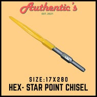 HEXAGON STAR POINT CHISEL SIZE: 17X280