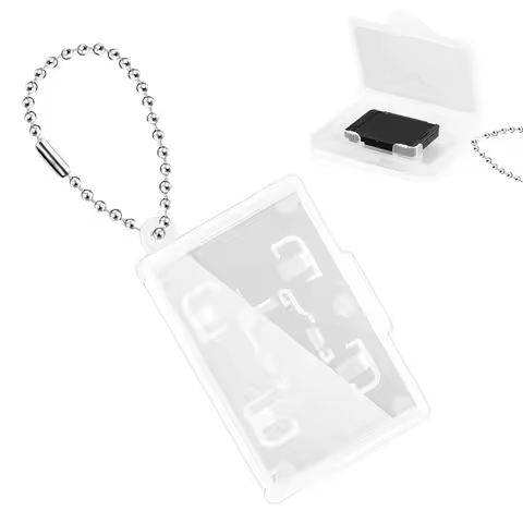 For Switch2 Mini Clear Game Card Case With Keychain Anti-lost Gaming Cards Storage Box for SWITCH Li