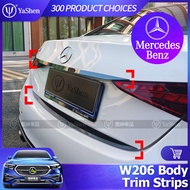 Mercedes-Benz W206 Body Trim Rear Compartment Bright Strip Bright Black Trim C300 C200 Modified Acce