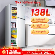 TIXX ตู้เย็น 2 ประตู 4.9คิว 138L ตู้เย็นขนาดเล็กเหมาะสําหรับใช้ในบ้านและที่ทํางาน แช่แข็ง มีระบบละลา