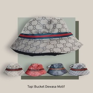 Topi Bucket Hat Motif Dewasa Pria Wanita Rja