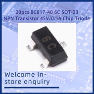 20pcs BC817-40 6C SOT-23  NPN Transistor 45V/0.5A Chip Triode