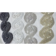 Border Lace , Lace Meter Trimming Embroidery Lace meter Border Lace 8cm 5070