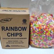 Lagie Choco Chip Rainbow BOX 3 Kg - Chocochip - Colorful Chocolate Chips