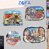 Chinese City Collection Fridge Magnet Chongqing Chengdu Shanghai Creative & Artistic Chinese Travel 