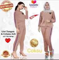 SIS - (GRATIS ONGKIR & COD) Setelan Training Wanita PLAY B /uk. L - XL - XXL - 3XL/NEW 2021/TerbaruT