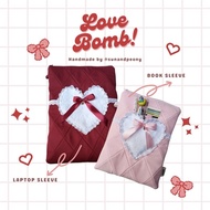SHORT PRE ORDER! Love Bomb! Handmade Laptop Sleeve & Book Sleeve ᅳ Sun&Peony laptop sleeve bag lapto