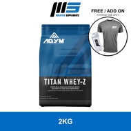 Agym Nutrition Titan Whey, (2KG) [FREE GIFT] - Protein, Halal Whey Protein Powder, Lean Muscle, Susu