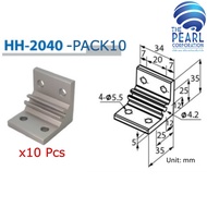 HH-2040 PACK 10 PCS (HH-BRACKET 2040 for ALUMINIUM PROFILE 20x40 MM) & BRACKET Accessories)