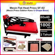 READY !!! STOK Mesin Press Sablon Kaos 60x40 U-Shape High Pressure SF-02 untuk Kaos, Bag, Puzzle, Pl