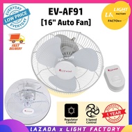 EVERWIND EV-AF91 16" 3 Blades High Quality Electric Auto Fan Full Copper Motor With 3 Speeds Control