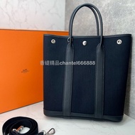 💗香緹國際精品💗 HERMES GARDEN FILE 花園托特包 帆布拼皮