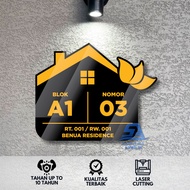 Aesthetic Acrylic House Numbers Custom Stick-Onbebass | House Number Villa Boarding House Hotel Prep