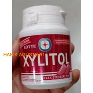 Xylitol - Permen Karet Bebas Gula - Xylitol Strawberry Mint Botol 58g