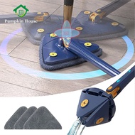 Cleaning Mop 360° Rotatable Triangular Mop Cleaner Adjustable Microfiber Mop with Long Handle Extendable Automatic Water Squeezing Hand Twist Quick Dry lazy mop, Wet Dry Shower Scrubber Brush for Windows Floor