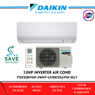 (NUR@PETRA) DAIKIN (AUTHORISED DEALER) R32 1HP INVERTER AIR COND (WIFI) FTKF25BV1MF/RKF25AV1M