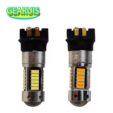 10pcs 30 SMD 4014 PW24W PWY24W Amber Xenon White Turn signal Lights LED Bulbs Daytime Running Light 