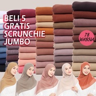 Bella Square Polycotton 110 X 110 Sewing Neci Premium 98 Colors Rectangular Hijab