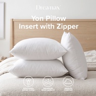(DREAMAX) YON Pillow Insert w ZIP - 40x40cm / 45x45cm / 30x50cm / Square Cushion Pillow / Throw Pill
