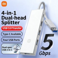 Xiaomi 4in1 dual head splitter, hard drive HUB hub, USB splitter, multifunctional adapter, universal