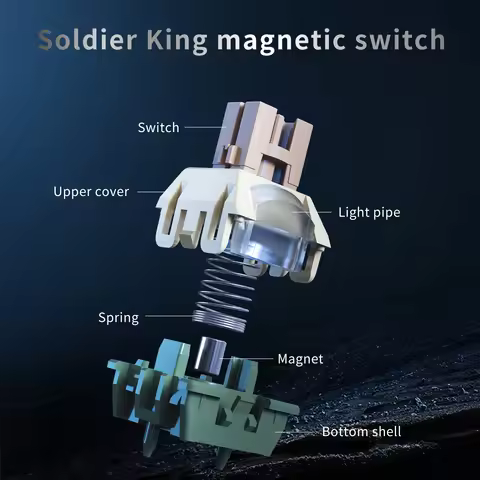 AJAZZ AK980 MAX Wired Magnetic Switch Keyboard 0.01mm 8K Mechanical Keyboards Hot Swap ARGB E-sports