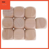 [Predolo] 10PCS Wooden Blank Dice D6 30mm for Kids & Children DIY Decorating Game Toy