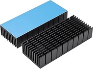 2pcs 40mm Heatsink Kit 100mmx40mmx20mm + 3M8810 Thermal Conductive Adhesive Tape, Cooling Aluminium 