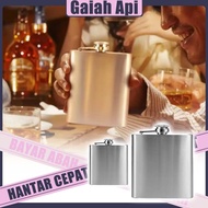 8Oz Stainless Steel Whiskey Hip Flask Portable Whiskey Flask Botol Mini Portable Boleh Bawa Travel