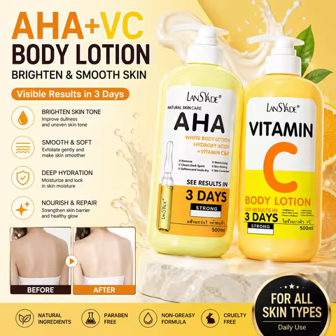 Advanced AHA Vitamin C Exfoliating Body Lotion with VE Brightening Hydrating Moisturizing Smooth Sof