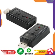 Taffware USB 7.1 Channel Sound Card Adapter 12Mbps Speed With LED Indicator