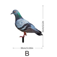 【Limited edition】 Garden Pigeon Statue 2d Wild Pigeon Sculpture For Decor Double-Sided Printing Weat