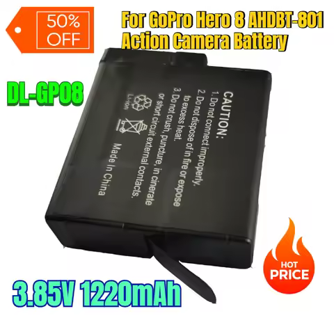 3.85V 1220mAh DL-GP08 for GoPro Hero 8 AHDBT-801 Action Camera Battery