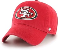 '47 NFL San Francisco 49ers Clean Up Unisex Baseball Cap, Adjustable Strap Closure, One Size, Team L
